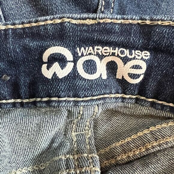 Dark Denim Distressed Crochet Bottom Denim Jean Short 12 - Picture 9 of 9